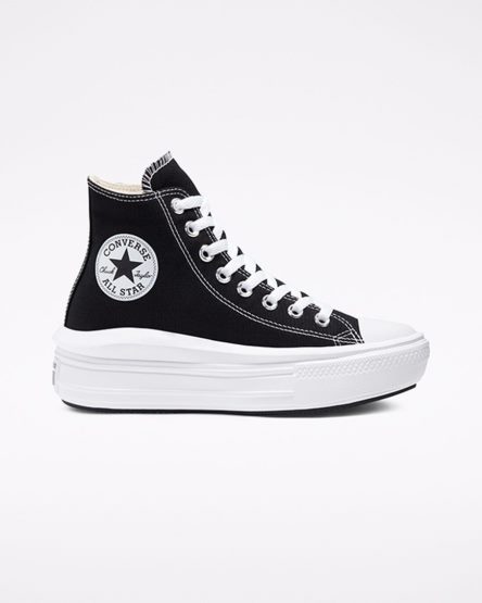 Dámské Boty Na Platformy Converse Chuck Taylor All Star Move Vysoké Černé Béžový Bílé | CZ MUAG31